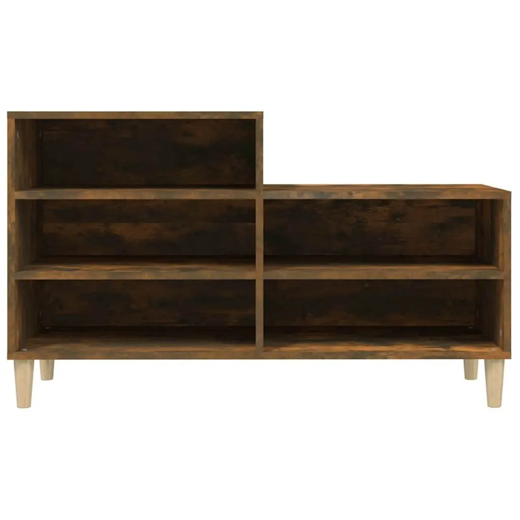 Shoe Cabinet Engineered Wood 102 x 36 x 60 cm Brown 5 Compartments Storage Organiser
