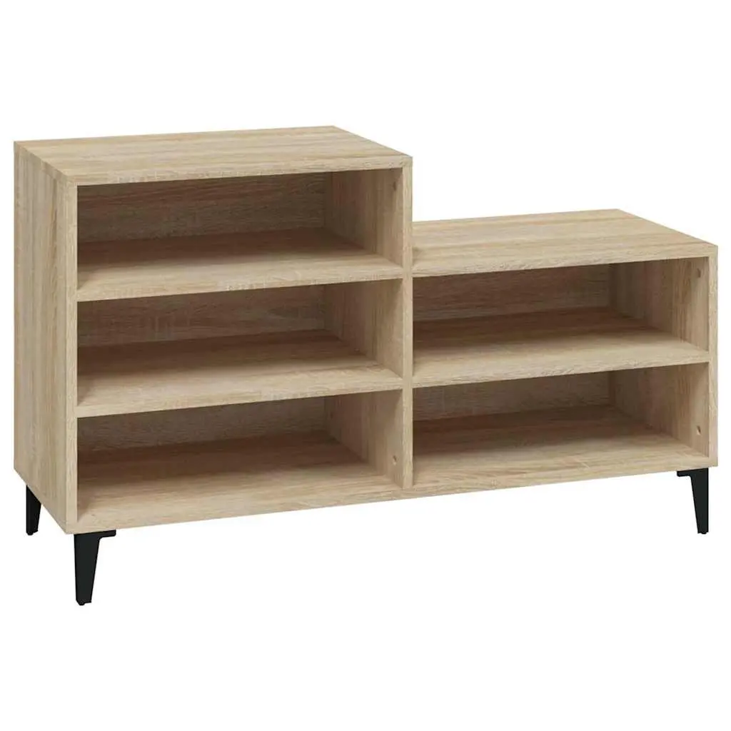 Shoe Cabinet Organiser Engineered Wood 5 Shelf Beige
