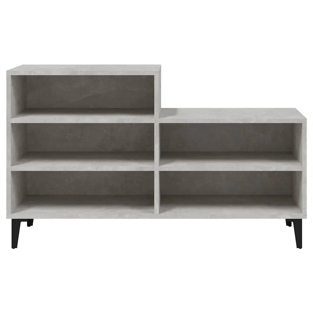 Shoe Cabinet Engineered Wood 102x36x60cm Grey Storage Rack 5 Shelves Organiser