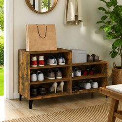 Shoe Cabinet Storage Organiser 5 Shelf Engineered Wood Brown Smoked Oak