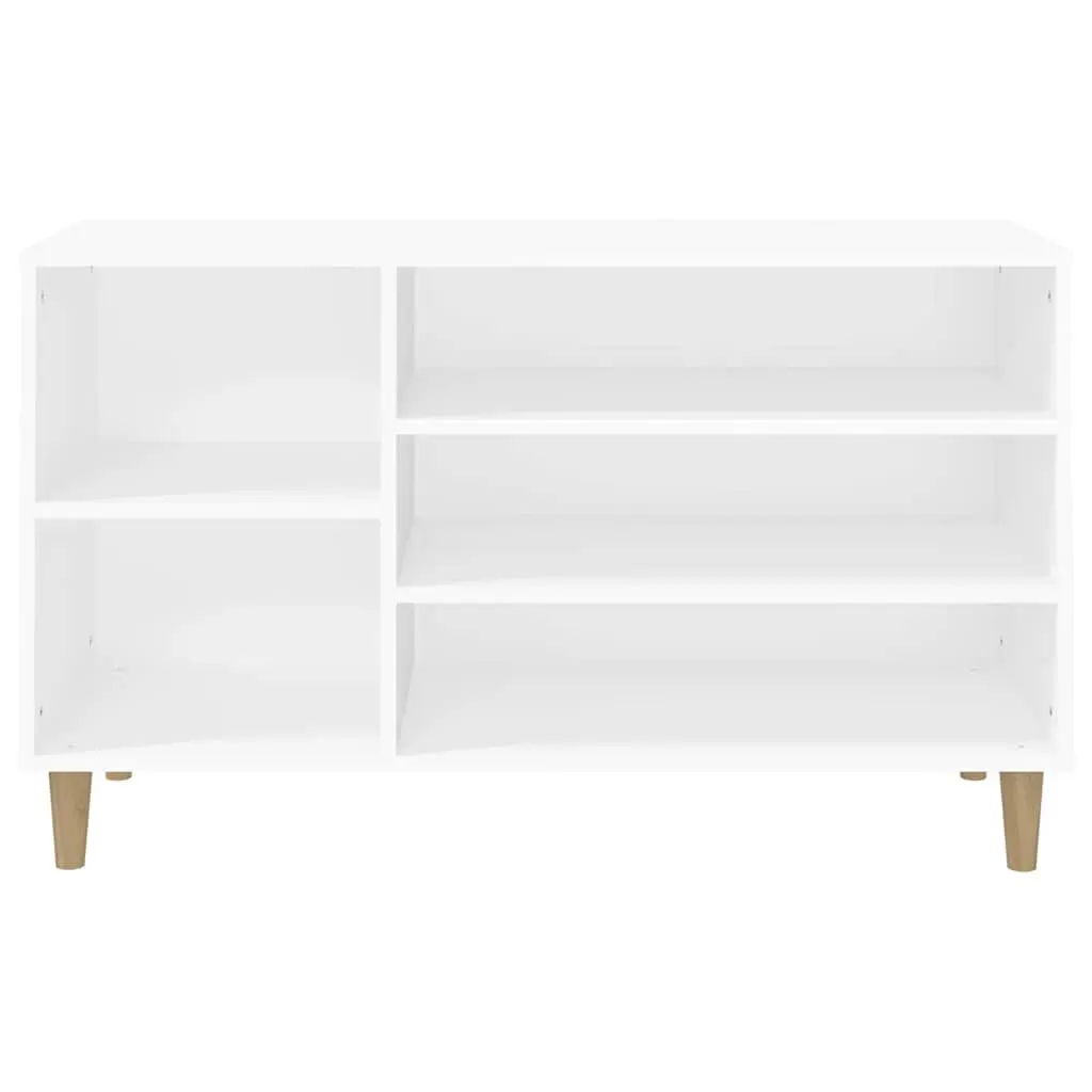 Shoe Cabinet Engineered Wood 102x36x60 cm White Storage Organiser Hall Furniture
