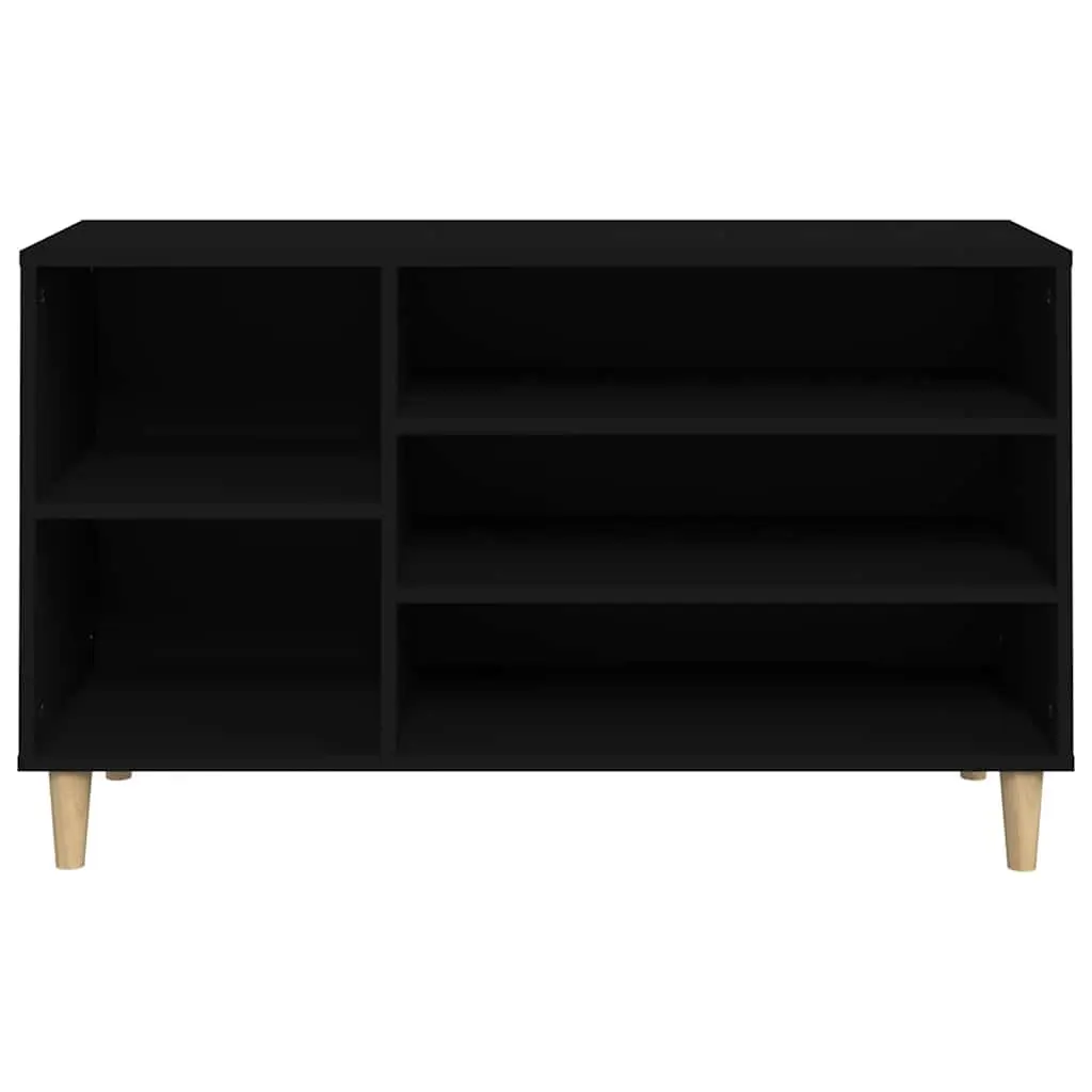 Shoe Cabinet Engineered Wood 102W x 36D x 60H cm Black Storage Organizer Hallway Entryway Furniture