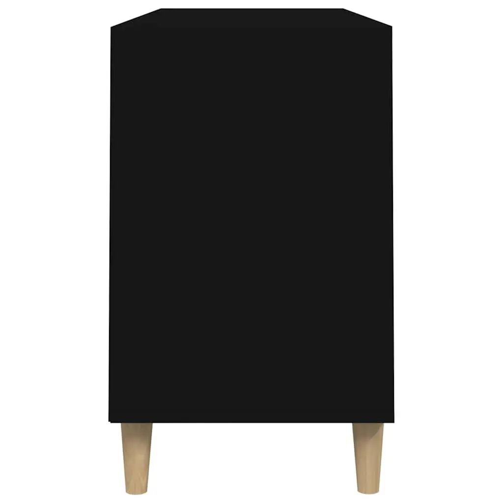 Shoe Cabinet Engineered Wood 102W x 36D x 60H cm Black Storage Organizer Hallway Entryway Furniture