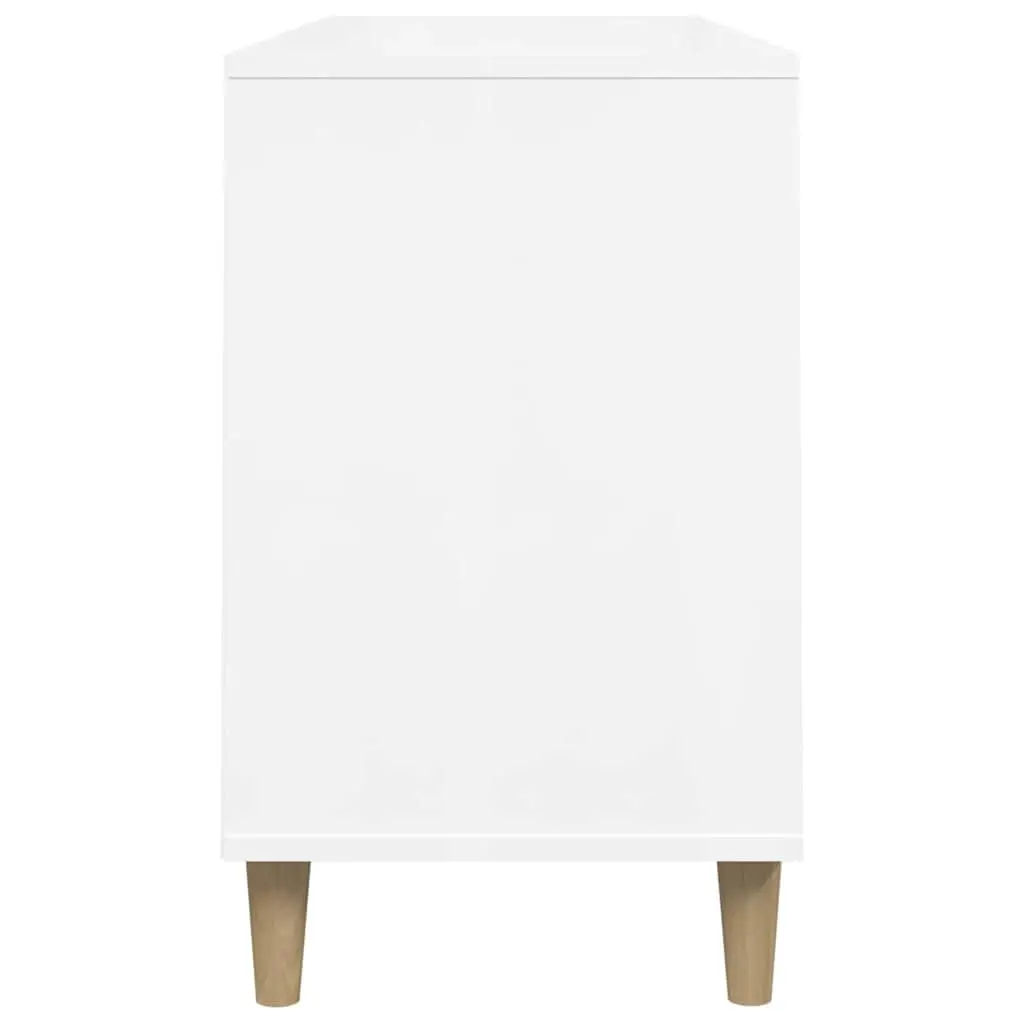 Shoe Cabinet Engineered Wood High Gloss White 102W x 36D x 60H cm