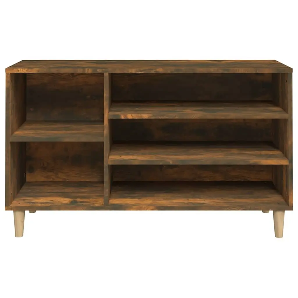 Shoe Organiser Cabinet Engineered Wood Brown Multiple Compartment Storage 102x36x60cm