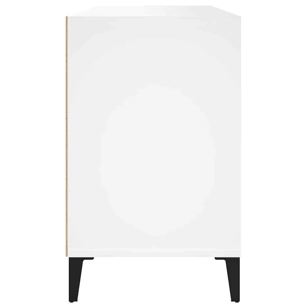 Shoe Cabinet Engineered Wood Storage Organizer White Hallway Furniture 102x36x60cm Multiple Compartments Stable Top Surface