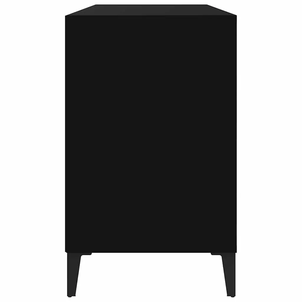 Shoe Cabinet Engineered Wood 102x36x60 cm Black Storage Organiser Hallway