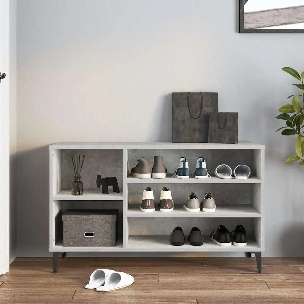 Grey Shoe Cabinet for Entryways and Bedrooms