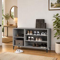 Shoe Cabinet Grey Sonoma Engineered Wood Storage Organiser Hall Cupboard