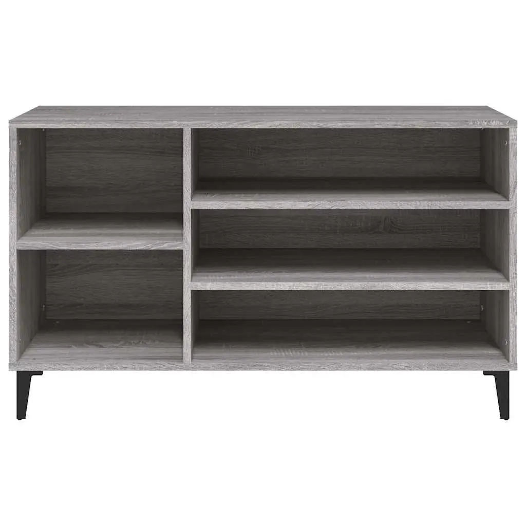 Shoe Cabinet Engineered Wood 102cm Grey
