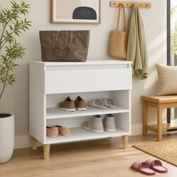 Practical Shoe Cabinet for Entryways 70x36x60 cm in White