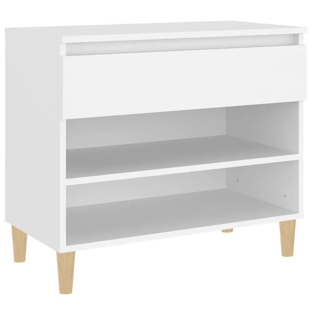 Shoe Storage Cabinet Engineered Wood White 70x36x60cm Organiser for Entryway and Hall