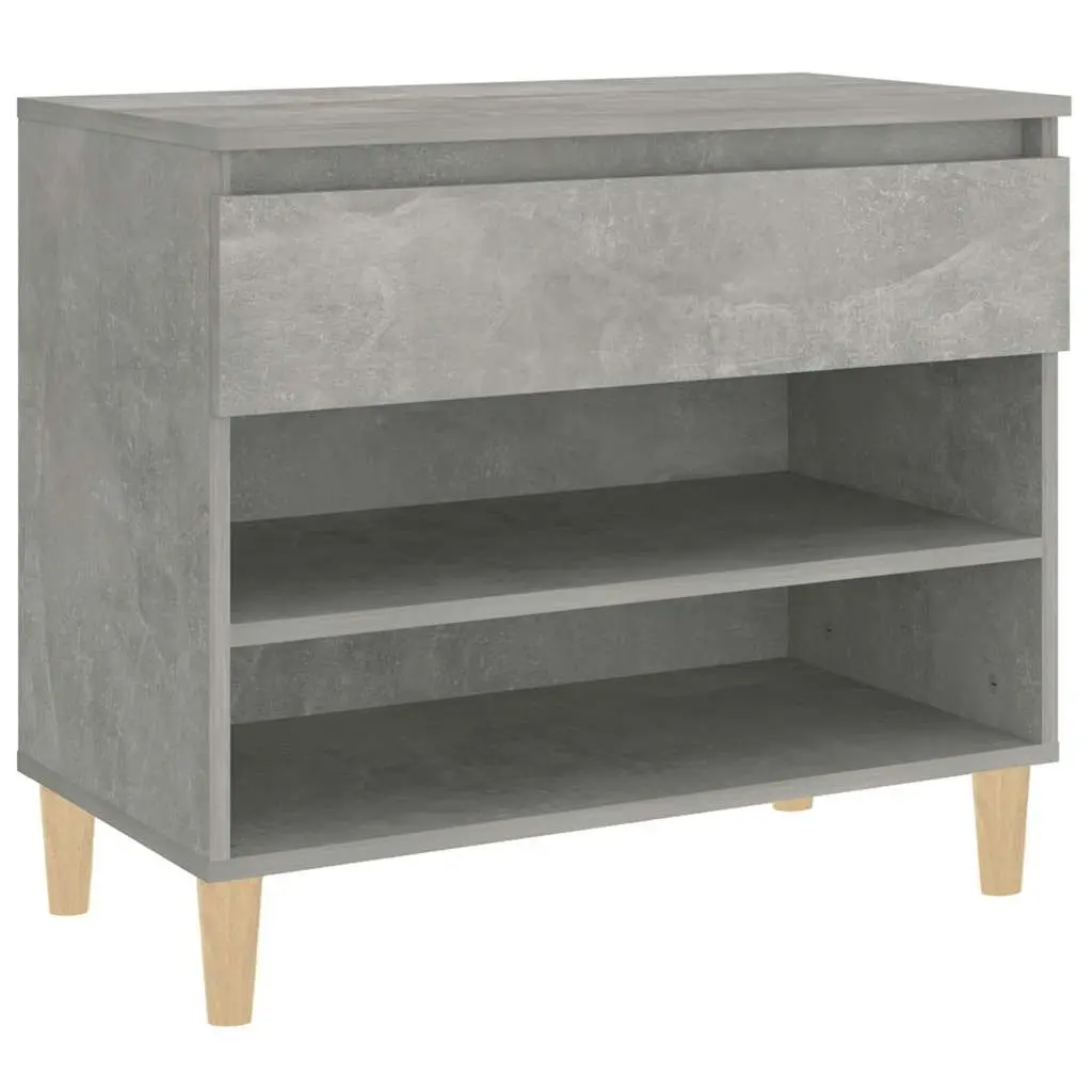 Shoe Cabinet Engineered Wood Grey 70x36x60cm Hallway Storage Organiser