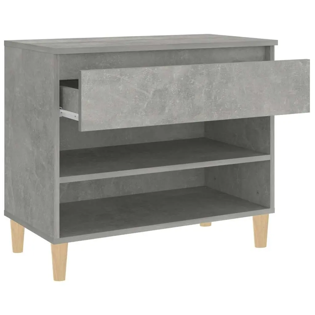 Shoe Cabinet Engineered Wood Grey 70x36x60cm Hallway Storage Organiser