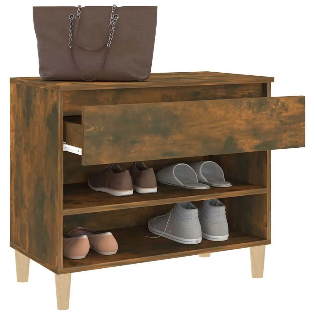 Shoe Cabinet Organiser Engineered Wood 70x36x60cm Brown