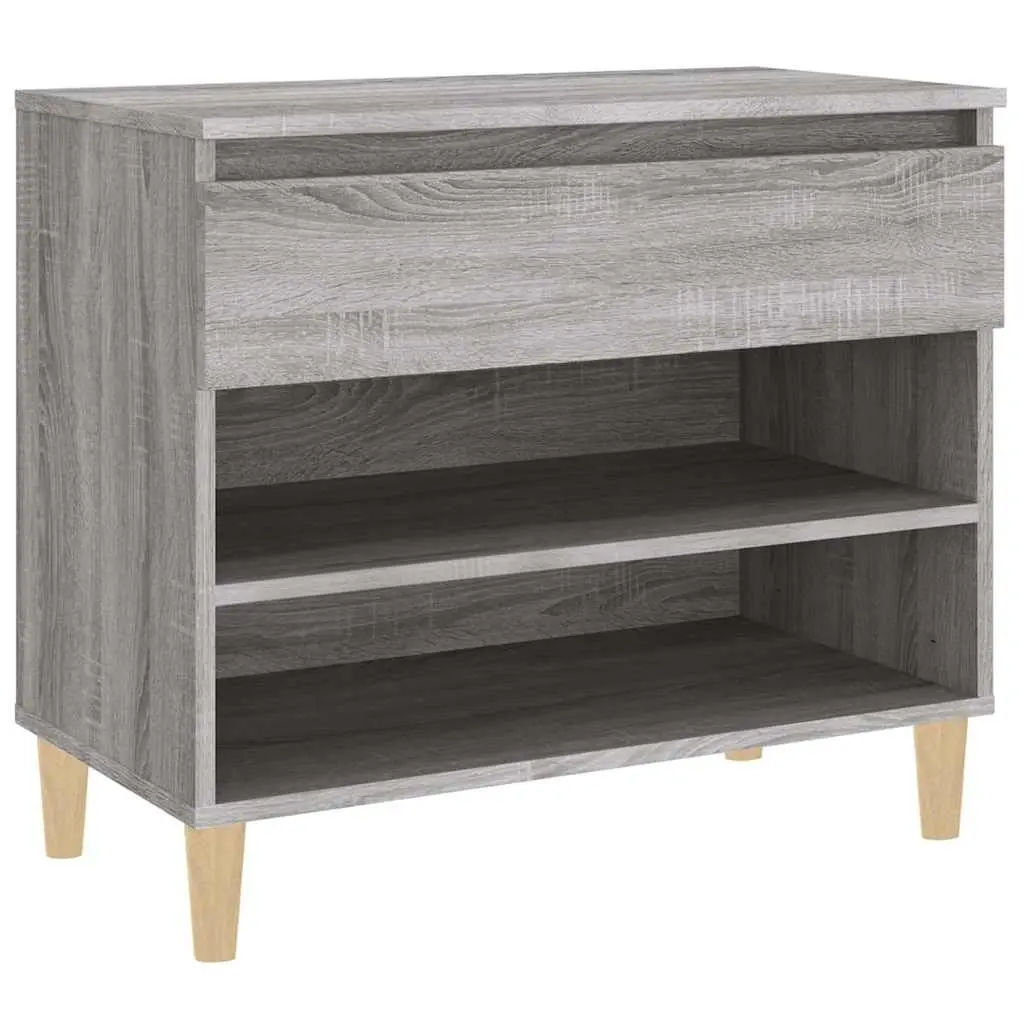 Shoe Cabinet Grey Sonoma 70x36x60 cm Storage Organiser Engineered Wood 2
