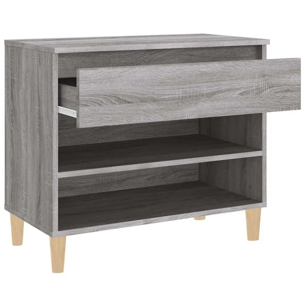 Shoe Cabinet Grey Sonoma 70x36x60 cm Storage Organiser Engineered Wood 2