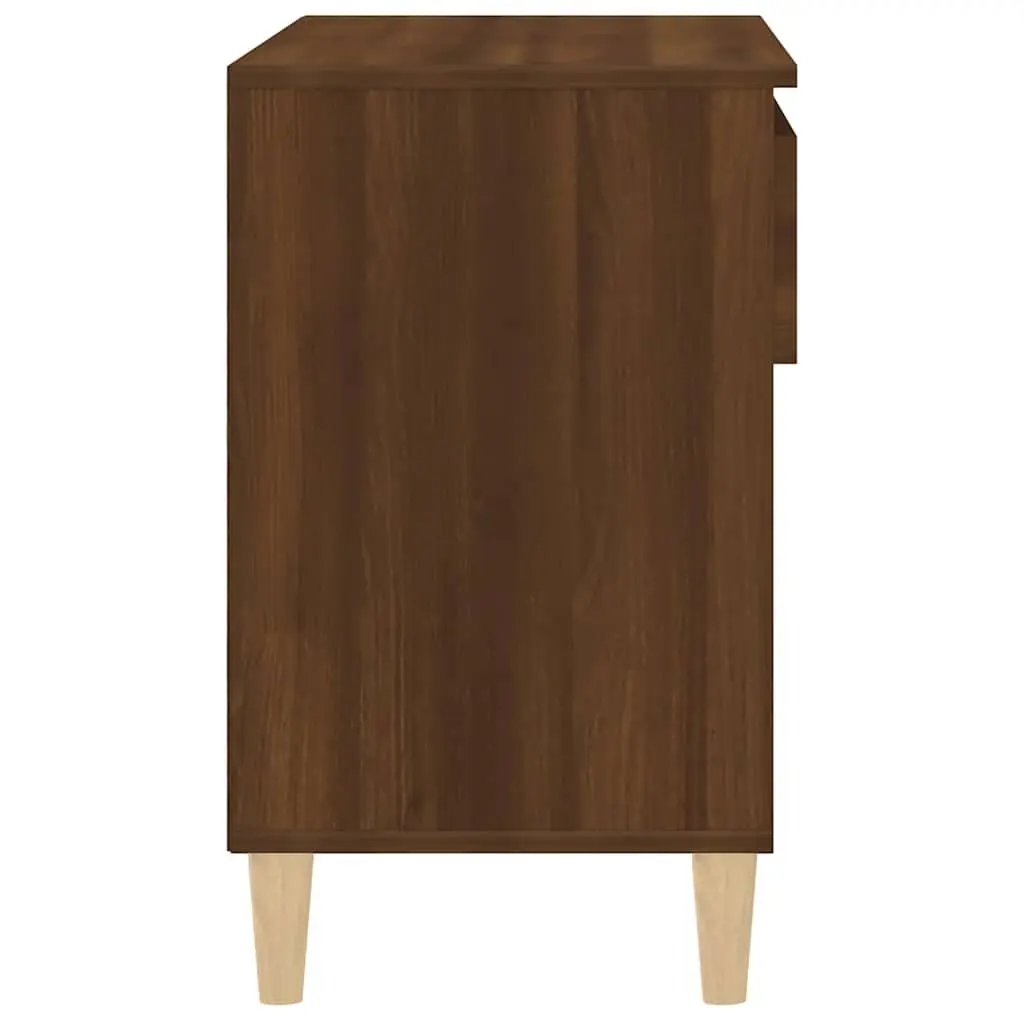 Shoe Cabinet Engineered Wood 70x36x60 cm Brown Oak Storage Organiser