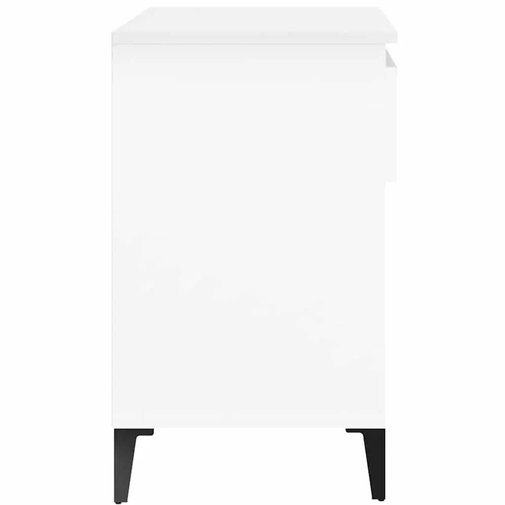 Shoe Cabinet Engineered Wood 70x36x60 cm White Storage Organiser 2 Compartments