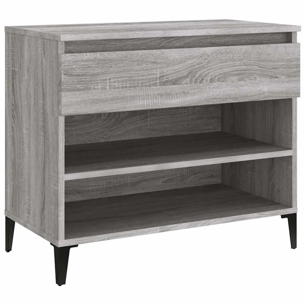 Shoe Cabinet Engineered Wood Grey 70x36x60 cm