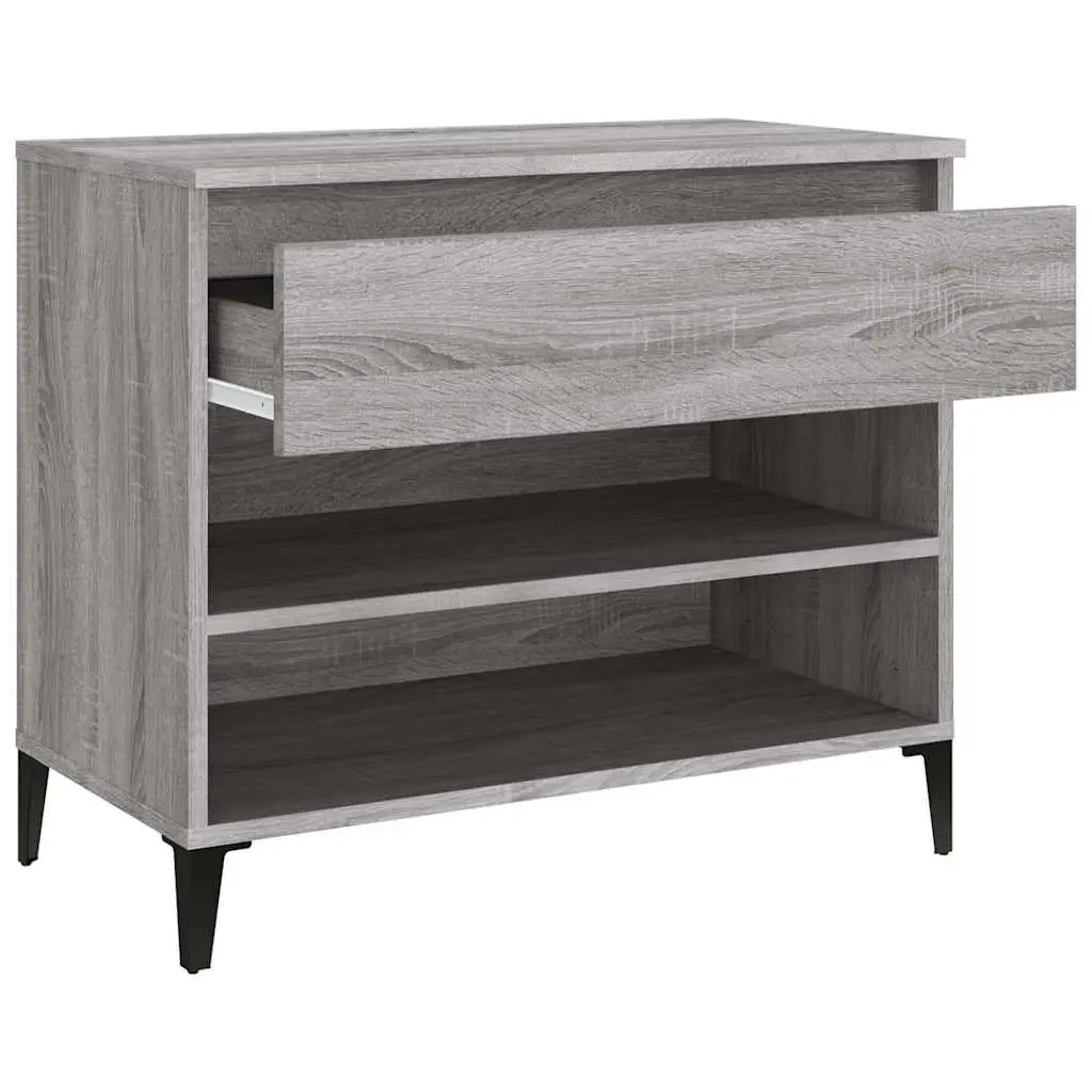 Shoe Cabinet Engineered Wood Grey 70x36x60 cm