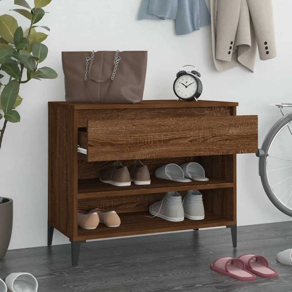Shoe Cabinet Engineered Wood 70x36x60 cm Brown