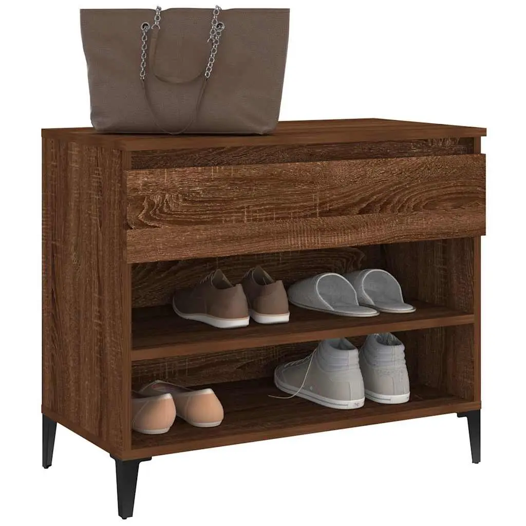 Shoe Cabinet Engineered Wood 70x36x60 cm Brown