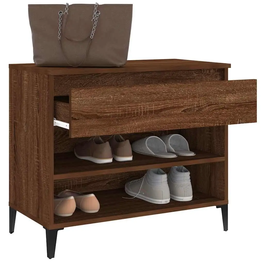 Shoe Cabinet Engineered Wood 70x36x60 cm Brown