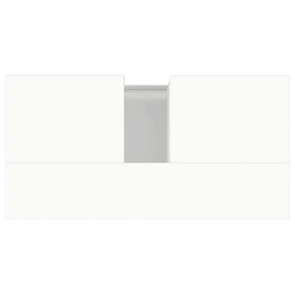 Bathroom Cabinet Engineered Wood White 2 Drawers 1 Door Compartment Storage Unit
