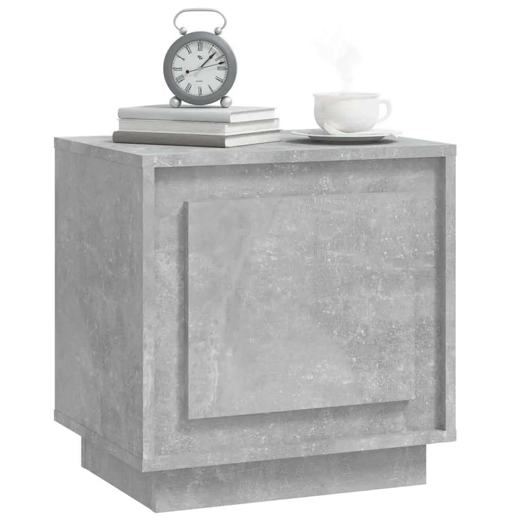 Grey Bedside Cabinet Set with Storage