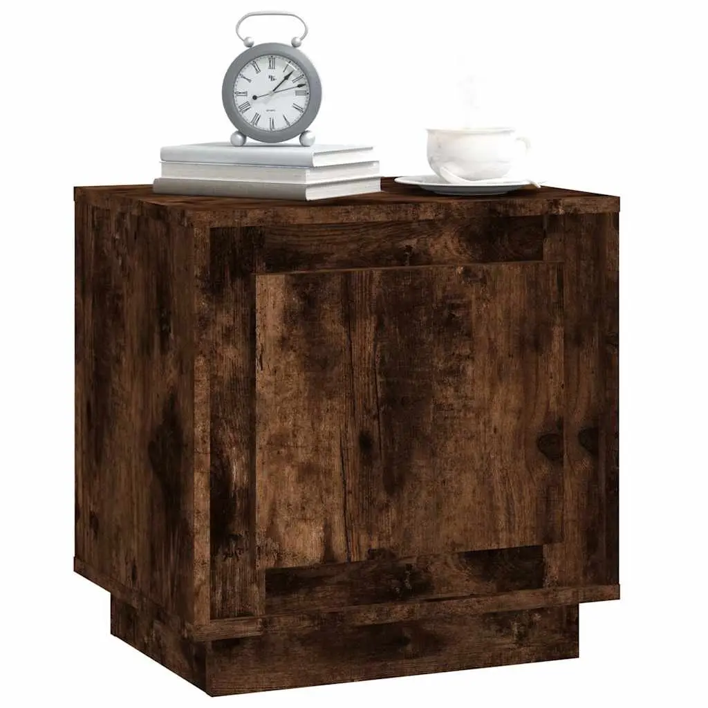Bedside Cabinets 2 pcs Brown Modern Nightstand Storage Table Engineered Wood