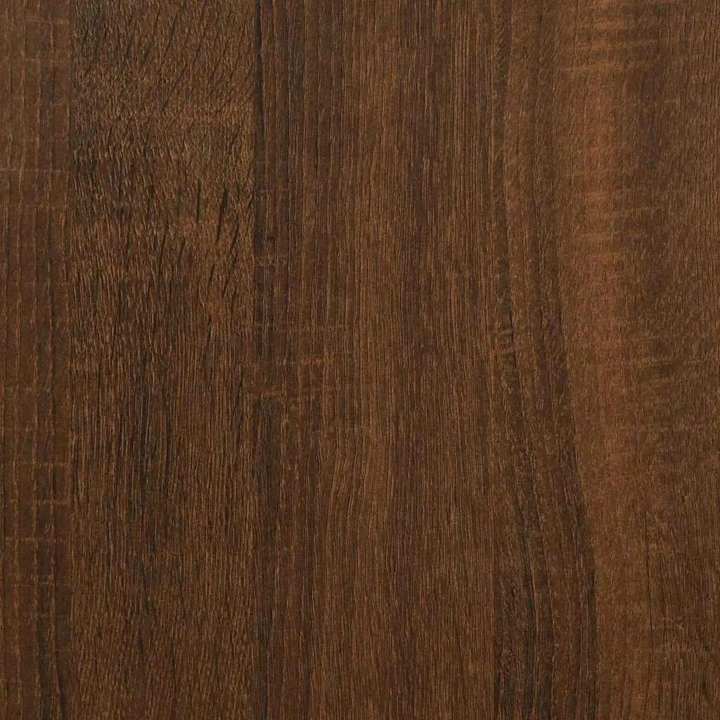 Brown Oak Engineered Wood Bedside Cabinets Set of 2 Modern Nightstand 44x35x45 cm Storage Cabinet