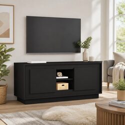 Practical Black TV Cabinet 102x35x45 cm for Your Living Room