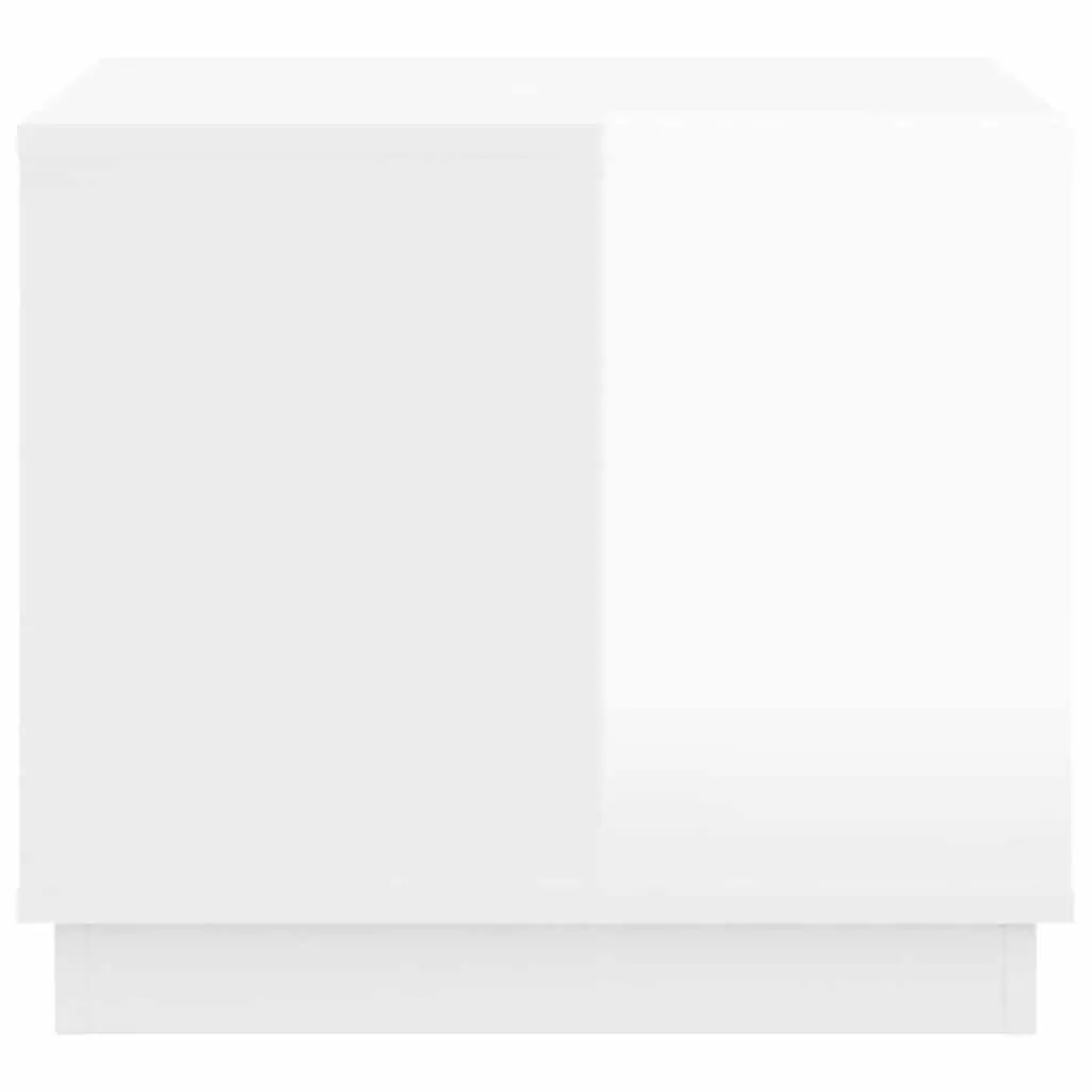 Coffee Table High Gloss White Storage Cabinet Living Room Accent Furniture