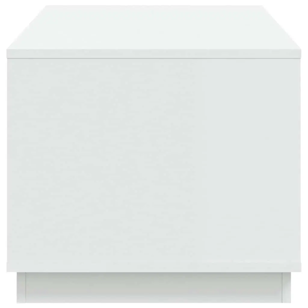Coffee Table Engineered Wood 102x50x44 cm White with Storage Compartments