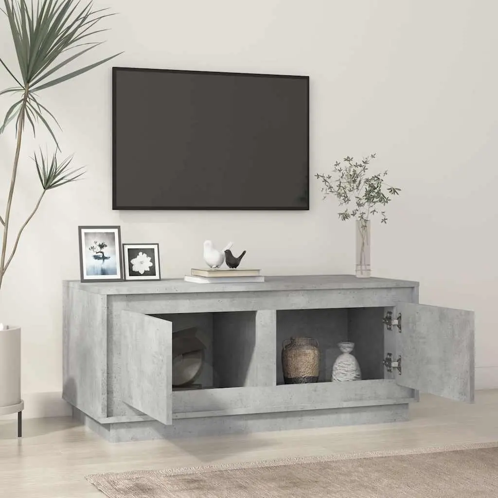Coffee Table Engineered Wood Grey 102 x 50 x 44 cm Living Room