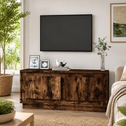 Coffee Table with Storage Compartments Smoked Oak 102x50x44 cm Living Room