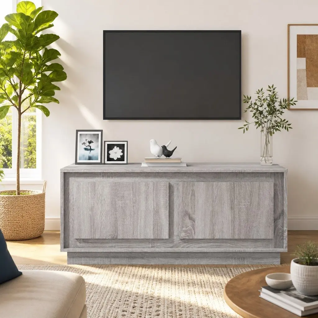 Coffee Table Grey Sonoma 102x50x44cm Storage Compartments Living Room Furniture