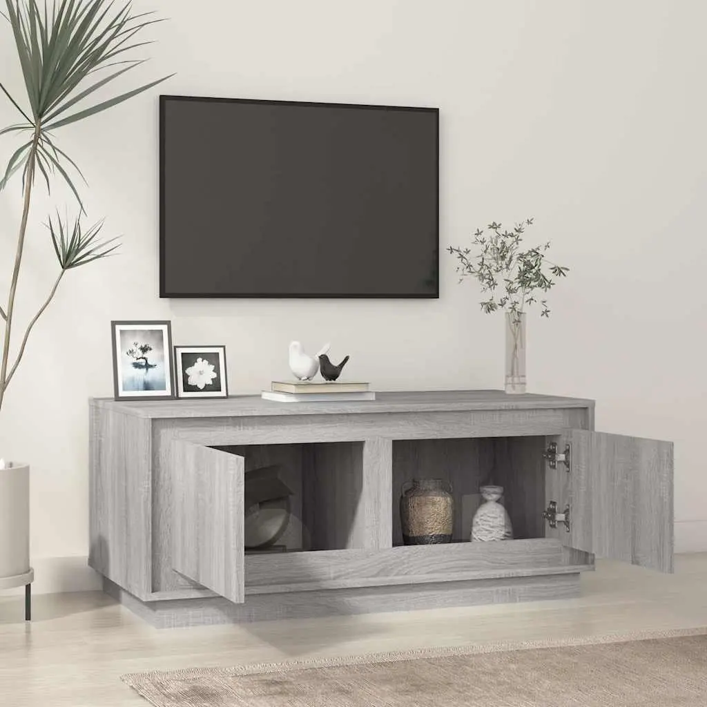Coffee Table Grey Sonoma 102x50x44cm Storage Compartments Living Room Furniture