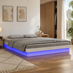 Functional LED Bed Frame 150x200cm for Any Bedroom