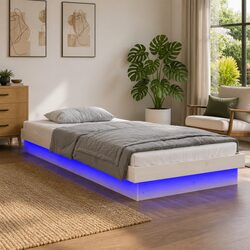 Ideal Bed Frame with LED Lights for Any Bedroom 90x190cm