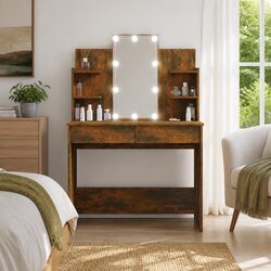 Practical Dressing Table with LED Mirror for Daily Use