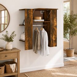 Brown Hallway Cabinet with Storage Solutions