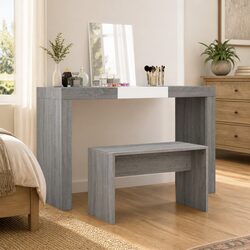Grey Sonoma Vanity Dressing Stool