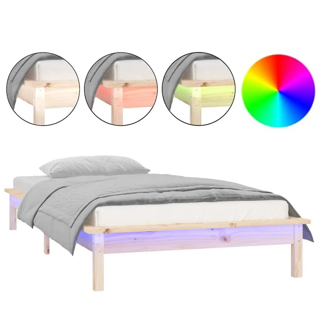 Solid Wood LED Bed Frame for Any Bedroom