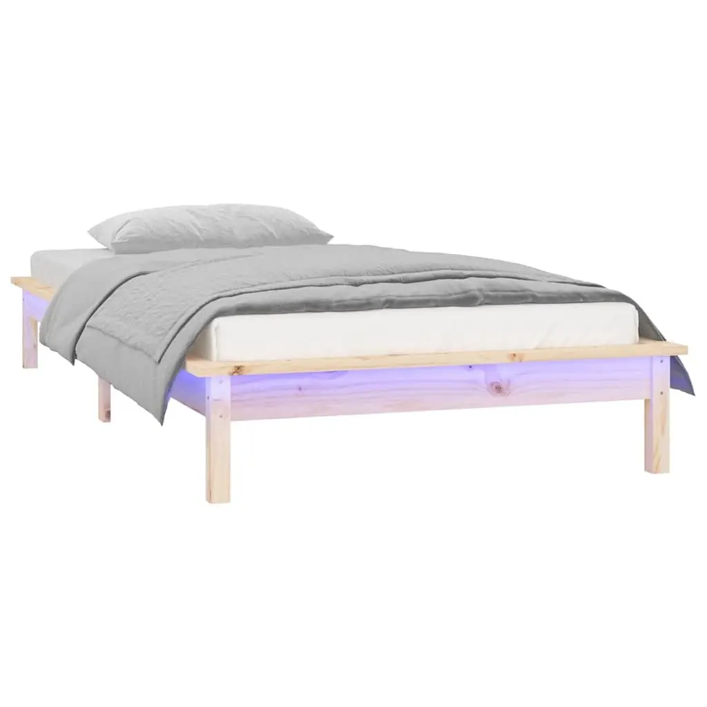 Solid Wood LED Bed Frame for Any Bedroom