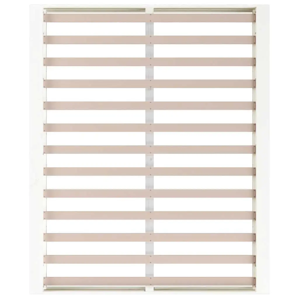 King Size Bed Frame White Solid Pine Wood Low Profile Slatted Base 150x200cm