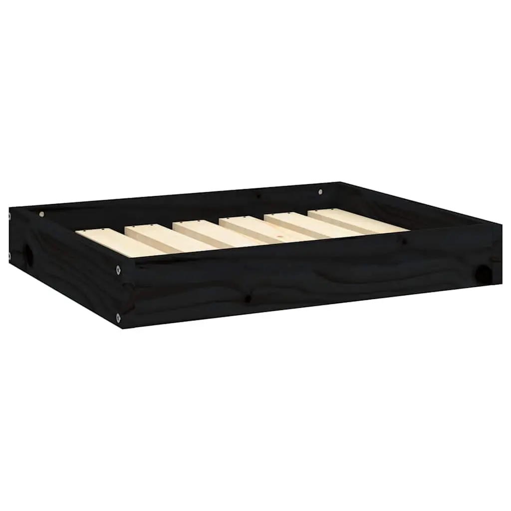 Dog Bed Wooden Frame Rectangular Black