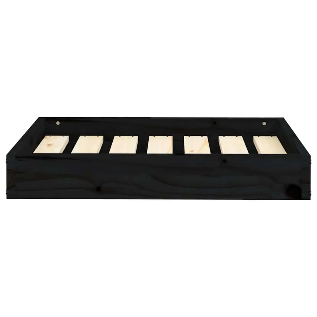 Dog Bed Wooden Frame Rectangular Black