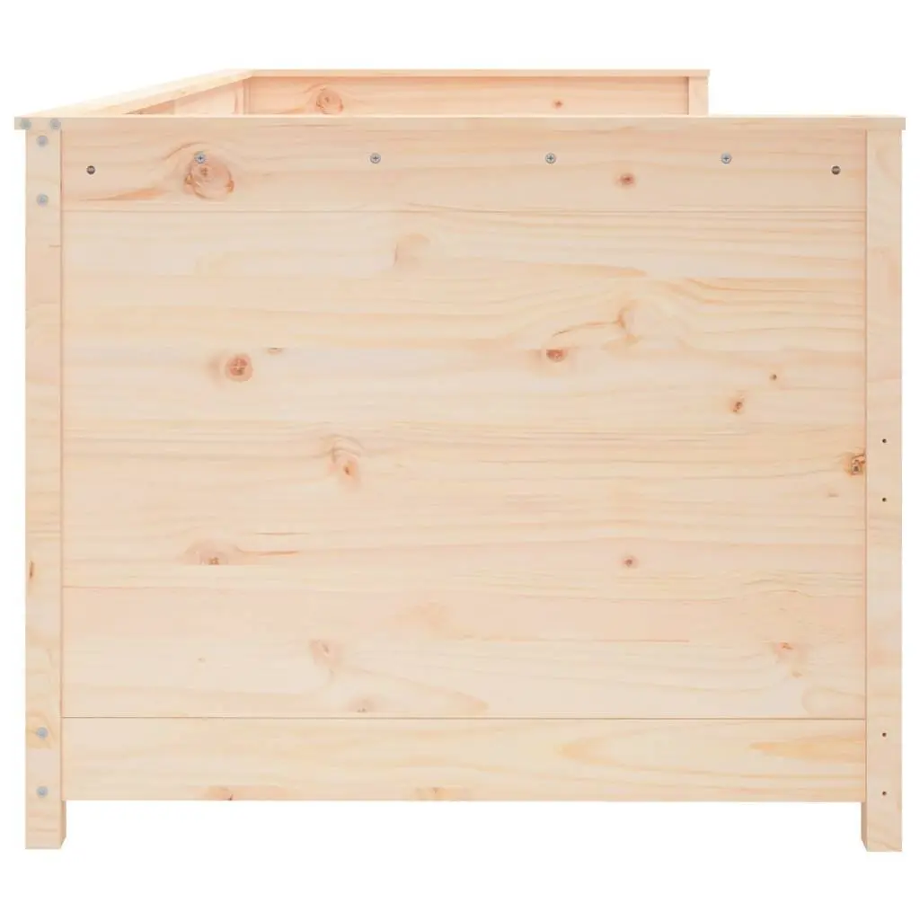 Day Bed Solid Pine Wood Frame 80x200 cm with Storage Drawers Brown
